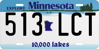 MN license plate 513LCT
