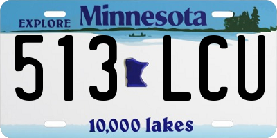 MN license plate 513LCU