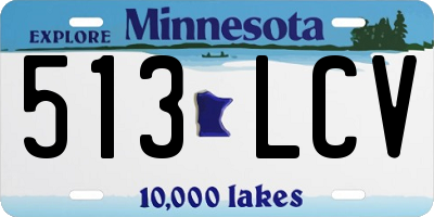 MN license plate 513LCV