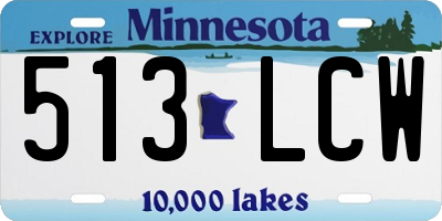 MN license plate 513LCW