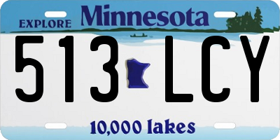 MN license plate 513LCY