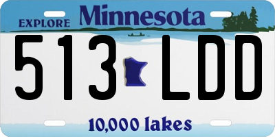 MN license plate 513LDD