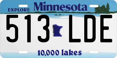 MN license plate 513LDE
