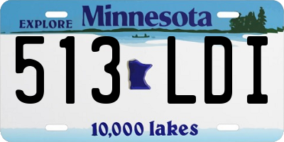 MN license plate 513LDI
