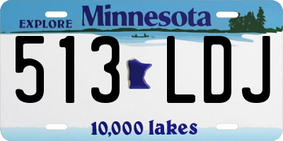 MN license plate 513LDJ