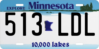 MN license plate 513LDL