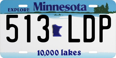 MN license plate 513LDP