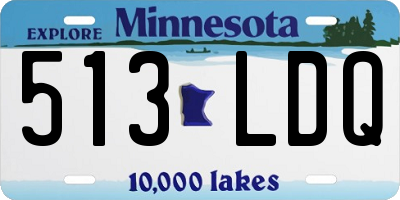 MN license plate 513LDQ