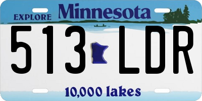 MN license plate 513LDR