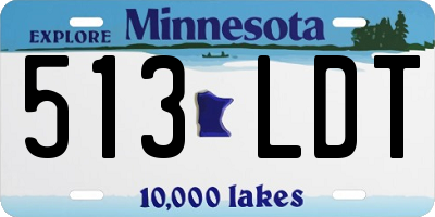 MN license plate 513LDT