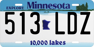 MN license plate 513LDZ