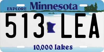 MN license plate 513LEA