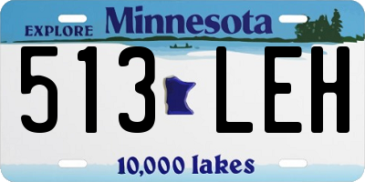 MN license plate 513LEH