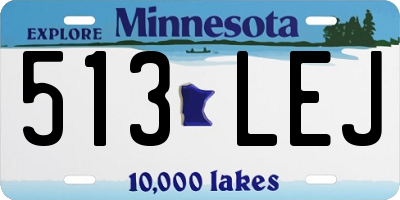 MN license plate 513LEJ