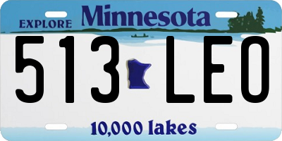 MN license plate 513LEO