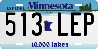 MN license plate 513LEP