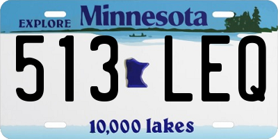 MN license plate 513LEQ