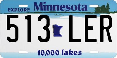 MN license plate 513LER