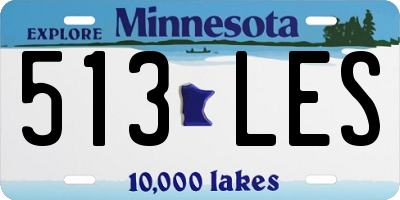 MN license plate 513LES