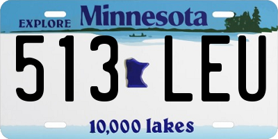 MN license plate 513LEU