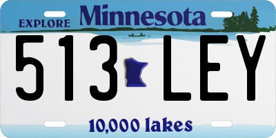 MN license plate 513LEY