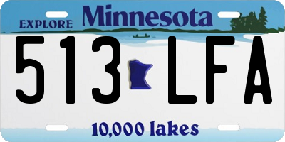 MN license plate 513LFA