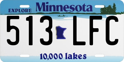 MN license plate 513LFC