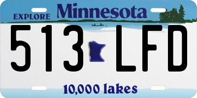 MN license plate 513LFD