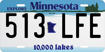 MN license plate 513LFE