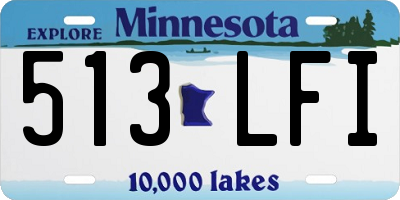 MN license plate 513LFI