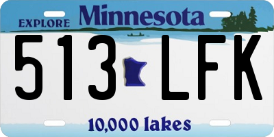 MN license plate 513LFK