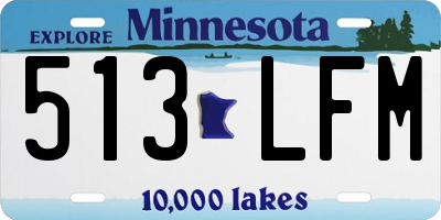 MN license plate 513LFM