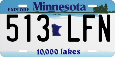 MN license plate 513LFN