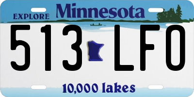 MN license plate 513LFO