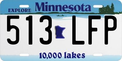 MN license plate 513LFP