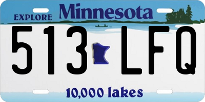 MN license plate 513LFQ