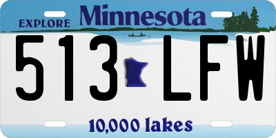MN license plate 513LFW