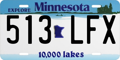 MN license plate 513LFX