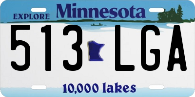 MN license plate 513LGA