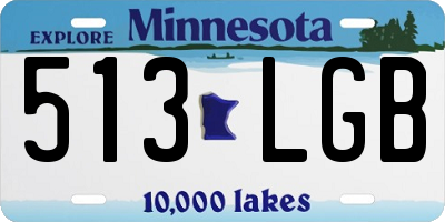 MN license plate 513LGB