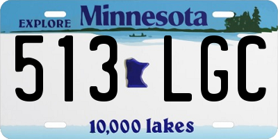 MN license plate 513LGC