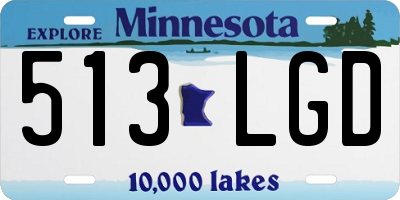 MN license plate 513LGD