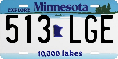 MN license plate 513LGE