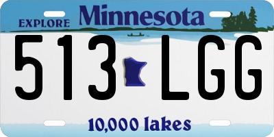 MN license plate 513LGG