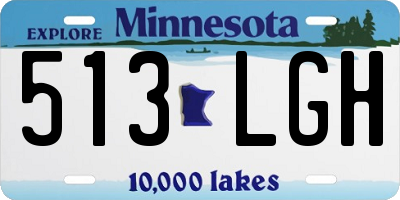 MN license plate 513LGH