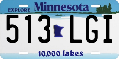 MN license plate 513LGI