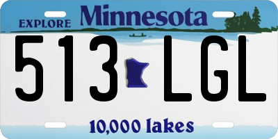 MN license plate 513LGL
