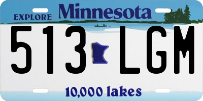 MN license plate 513LGM