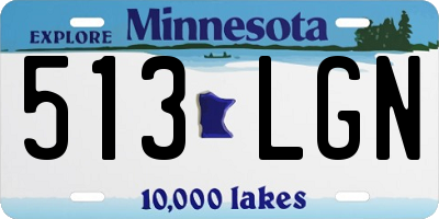 MN license plate 513LGN