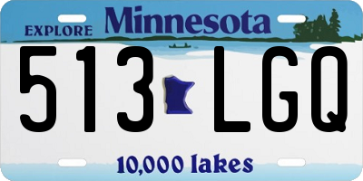 MN license plate 513LGQ